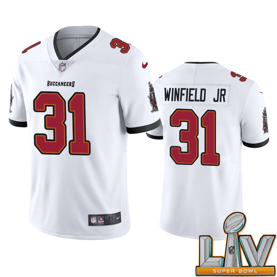 Super Bowl LV 2021 Men Nike Tampa Bay Buccaneers #31 Antoine Winfield Jr. White 2020 NFL Draft Vapor Limited Jersey->tampa bay buccaneers->NFL Jersey